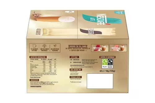 instant coffee latte sachets for home or work