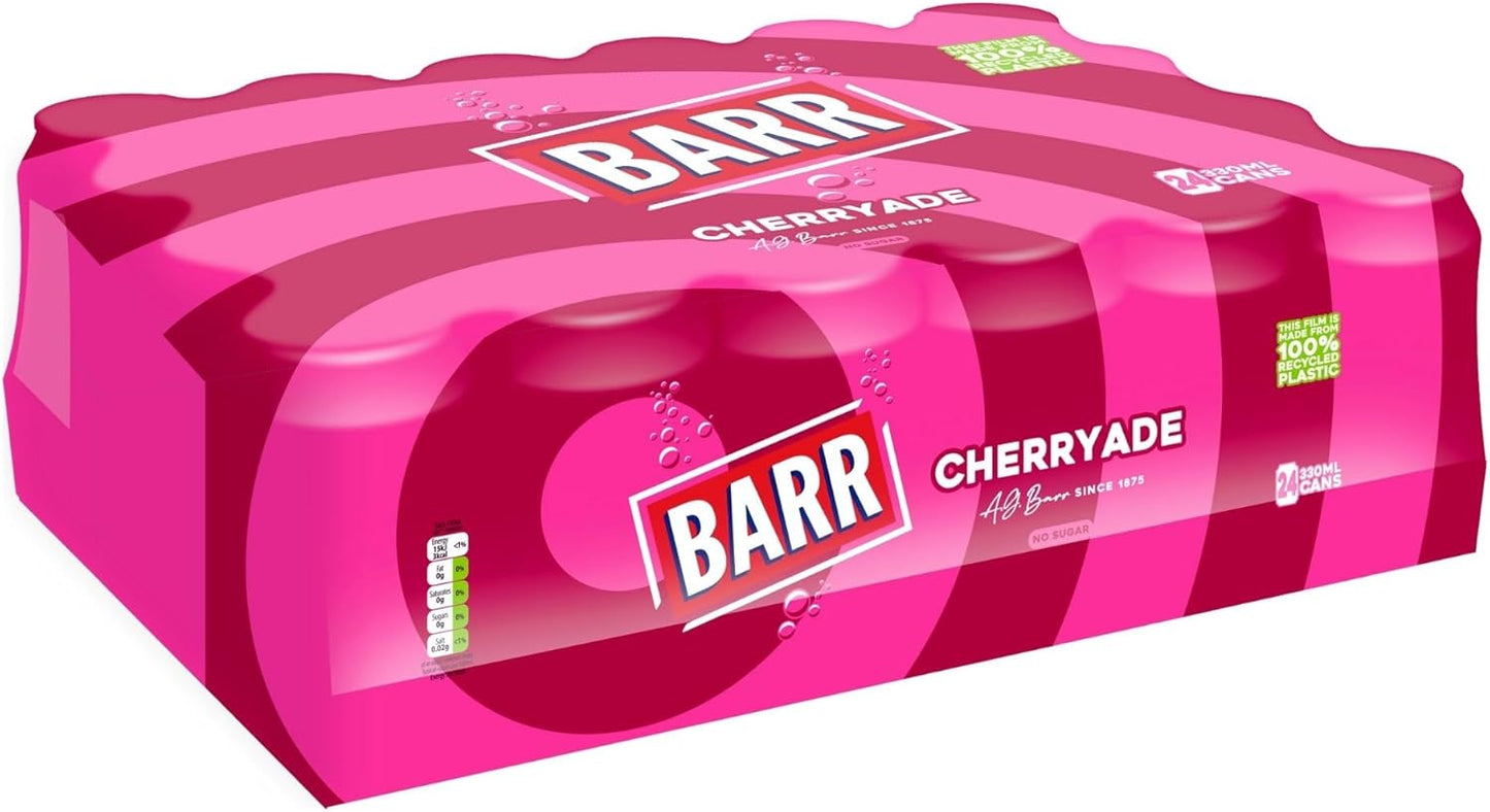 Single can of BARR Cherryade Zero Sugar