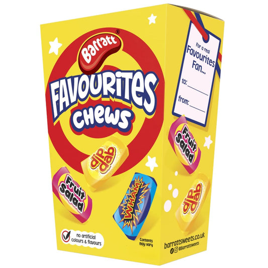 Barratt Favourites Chews 400g assorted fruity soft candies for snacking and sharing