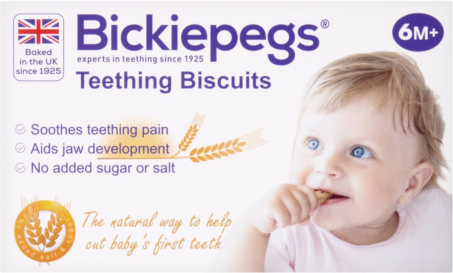 bickiepegs natural teething biscuits 38g tube
