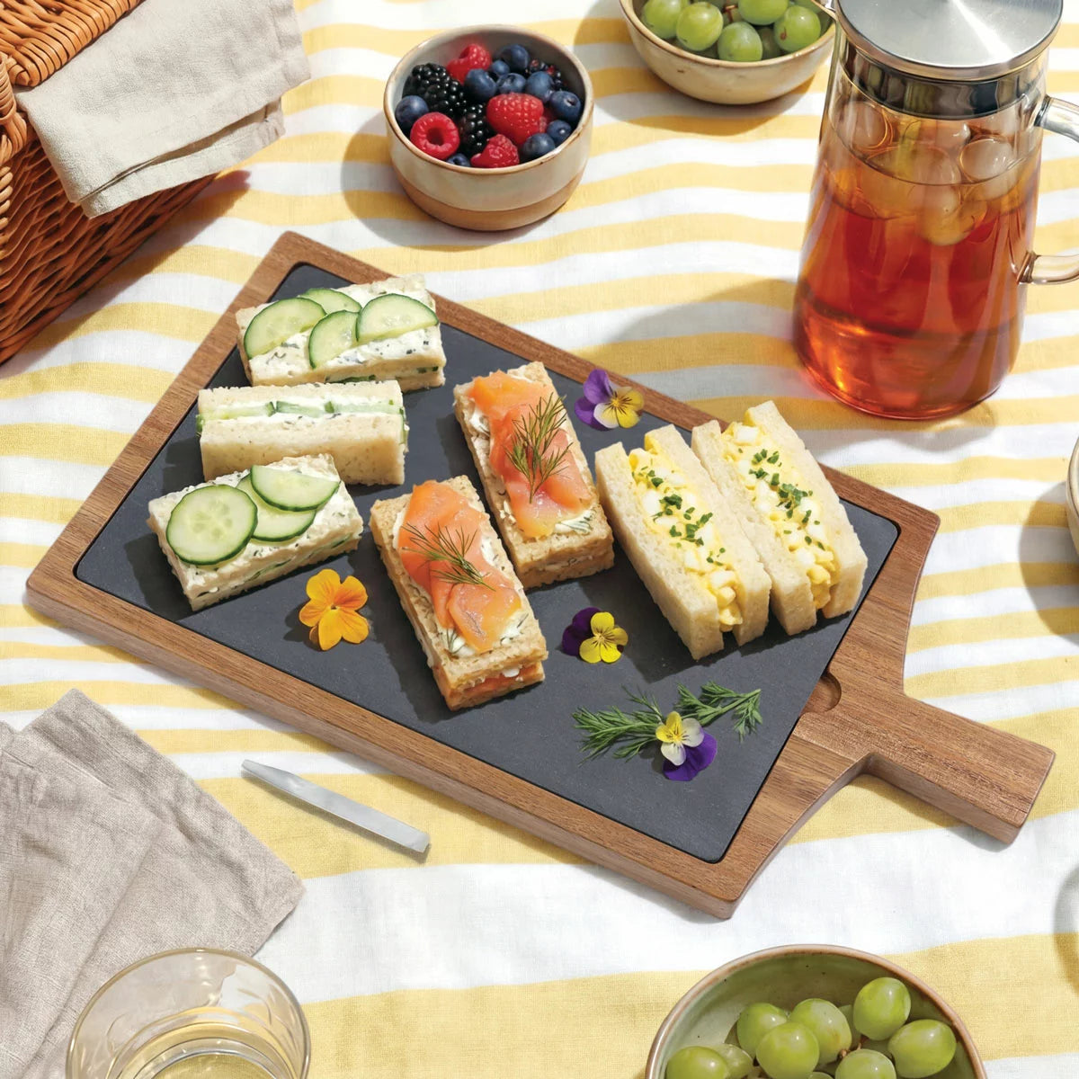 Serving board for snacks desserts and sharing platters