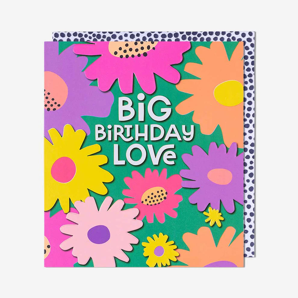 Birthday Love Floral General Card showcasing happy birthday card design and unique birthday card ideas, ideal for greeting cards near me searches.