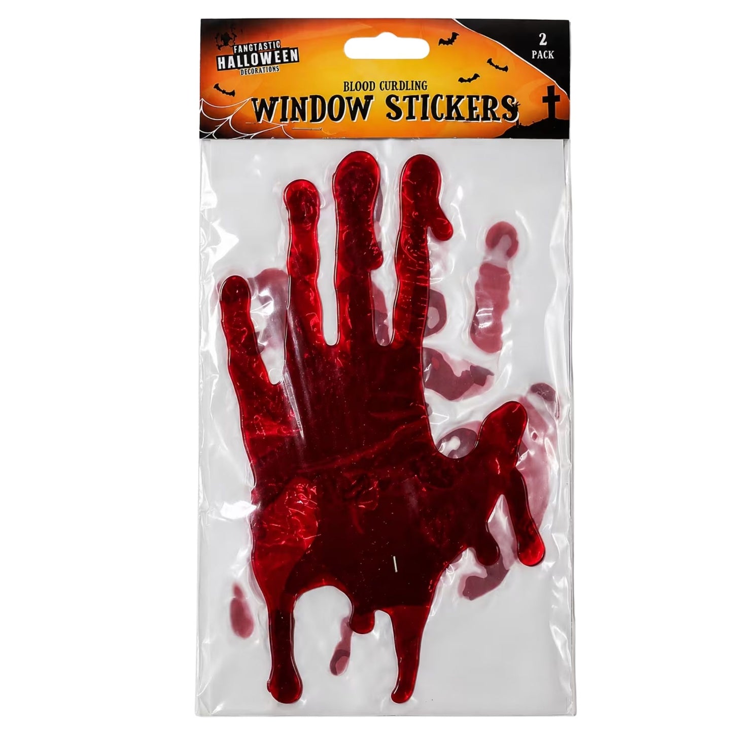 Halloween window stickers with blood effect