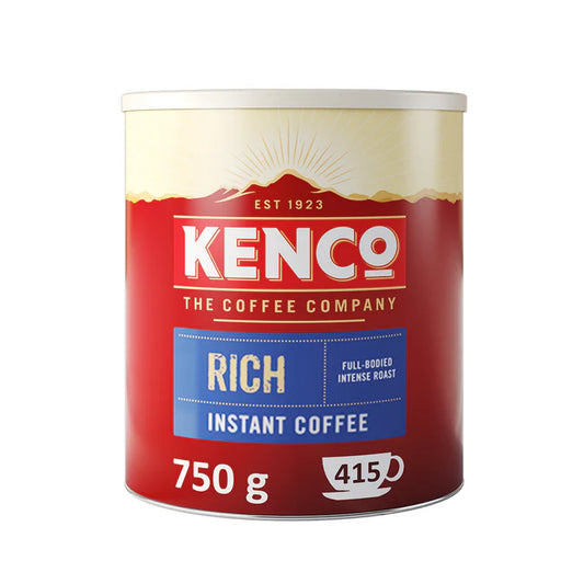 Rich roast Arabica beans in Kenco instant coffee