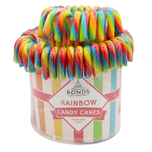 Bonds Rainbow Candy Cane Fountain 20g in festive wrapper