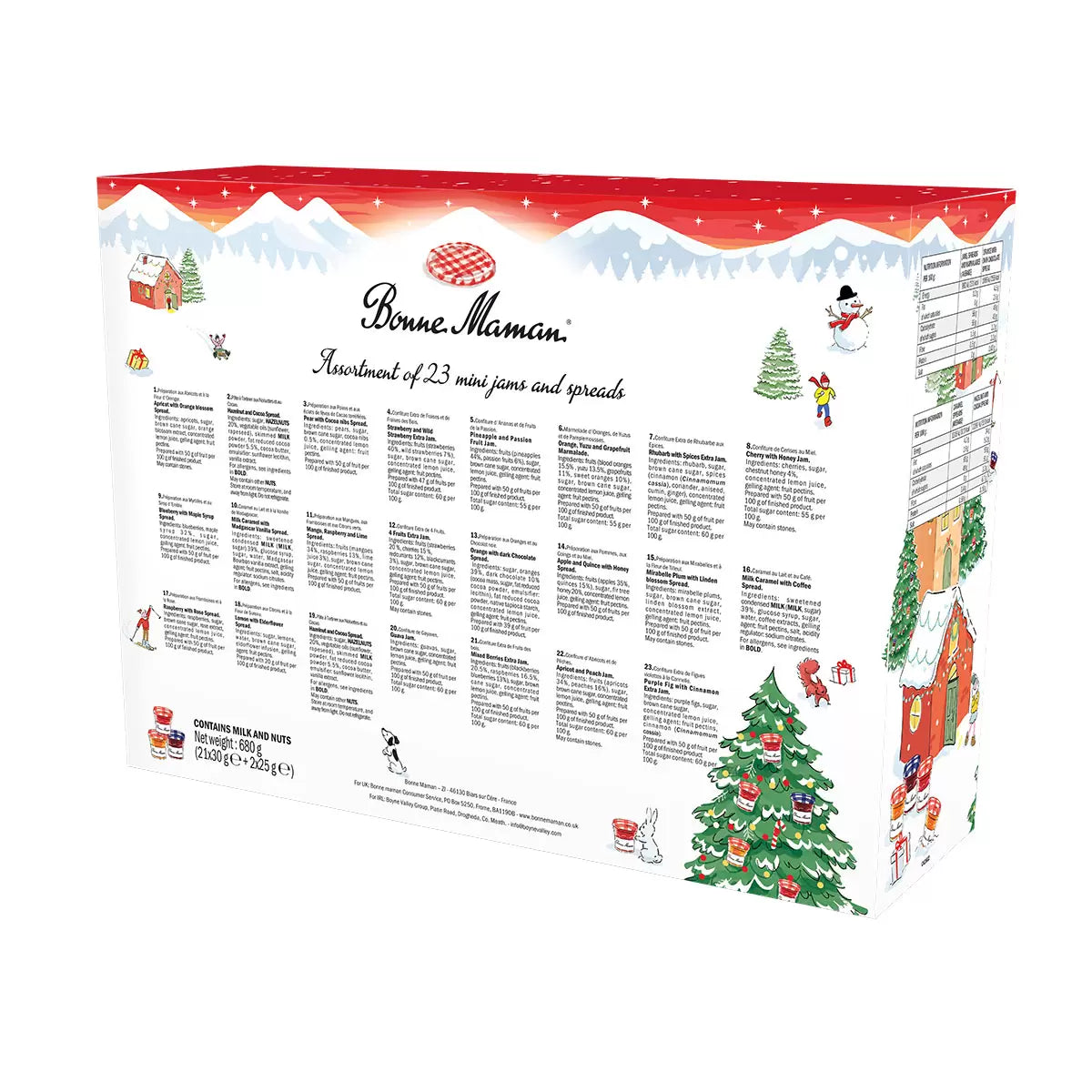Bonne Maman 2025 Advent Calendar gourmet gift set with festive packaging