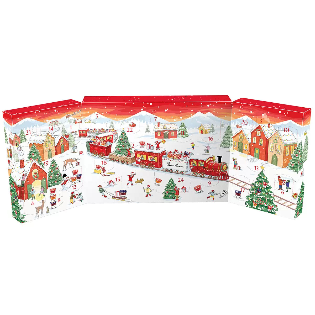 Bonne Maman Advent Calendar featuring assorted mini jams and spreads