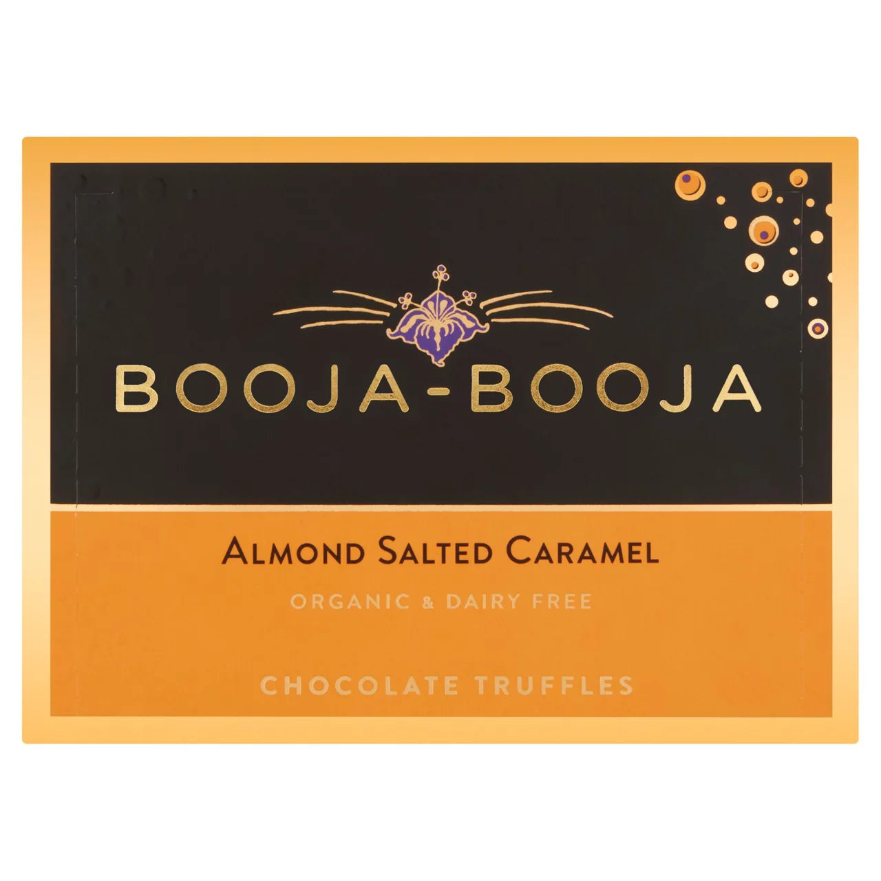 Booja Almond Salted Caramel 92g vegan chocolate box with crunchy almonds