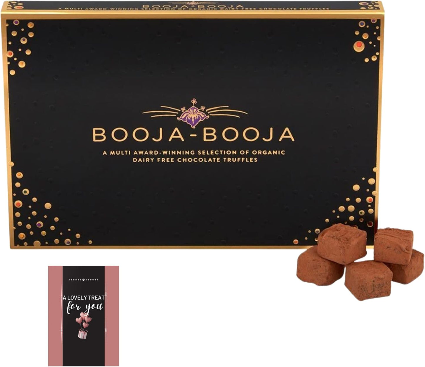 Booja Booja dark chocolate gift box 184g, vegan and gluten-free