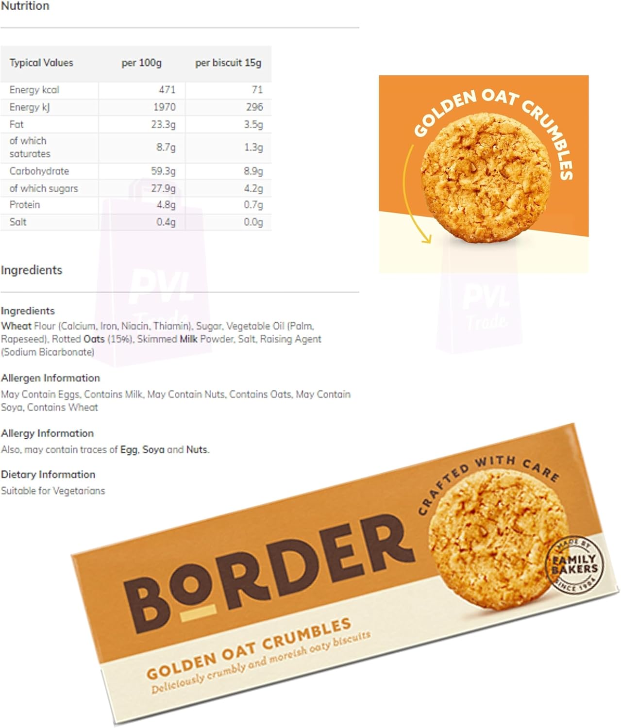 border biscuits sweet butterscotch flavour