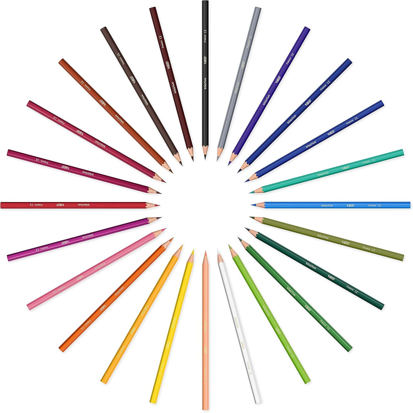 easy to sharpen vivid bic colour pencils