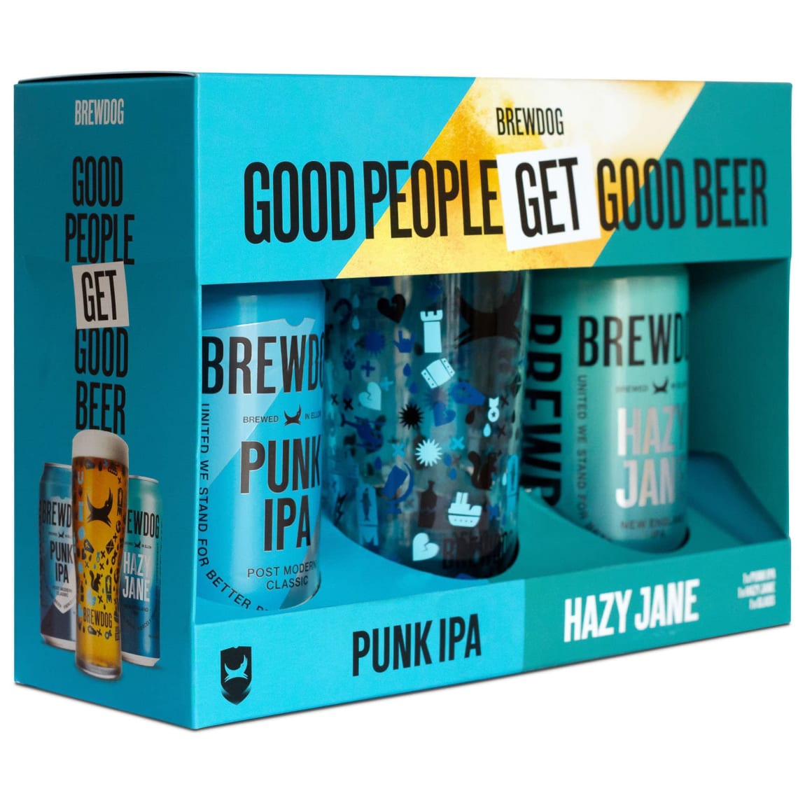 Craft beer gift set with branded BrewDog glass included