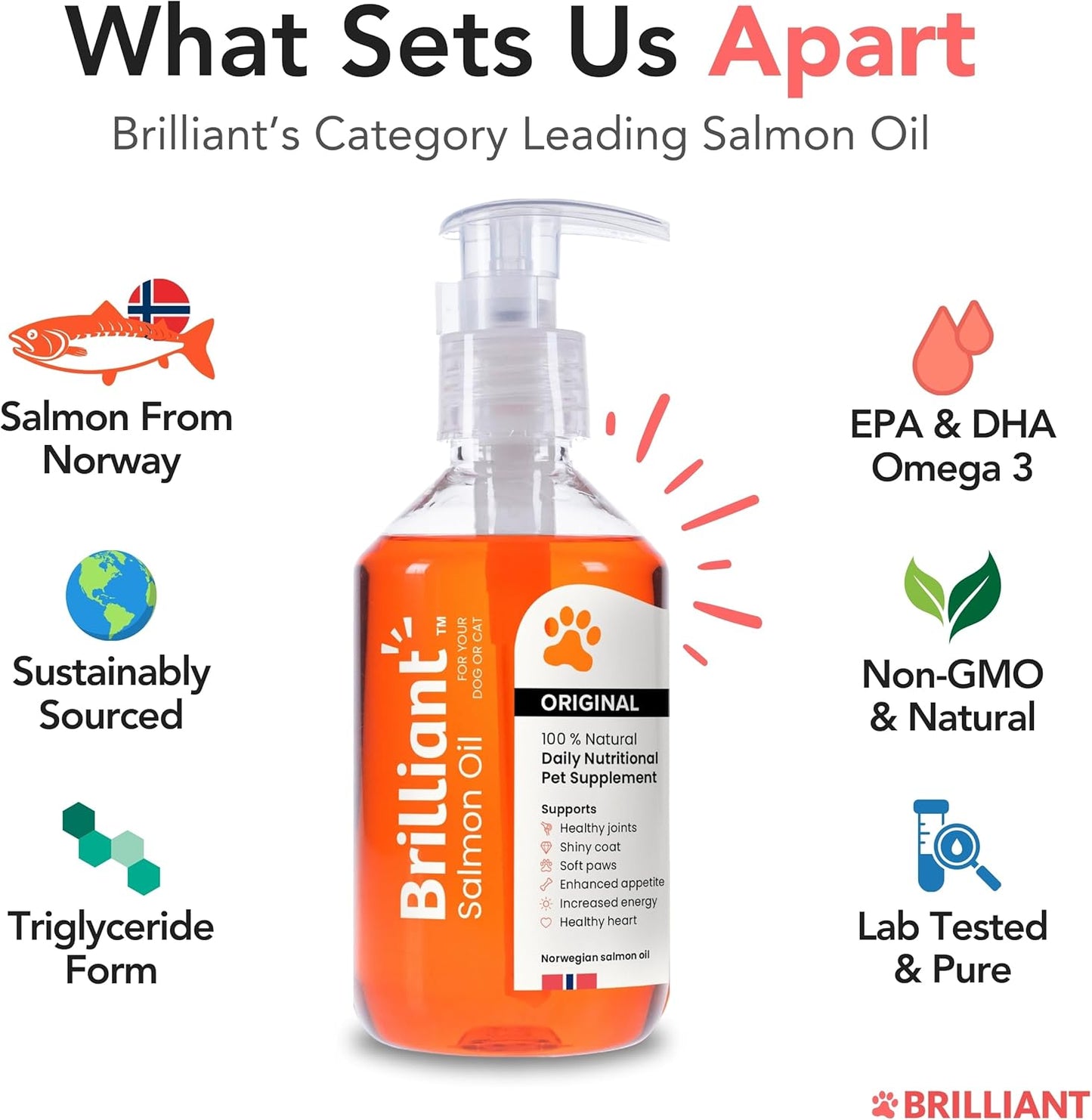 Brilliant BioCare omega oil for natural pet wellbeing