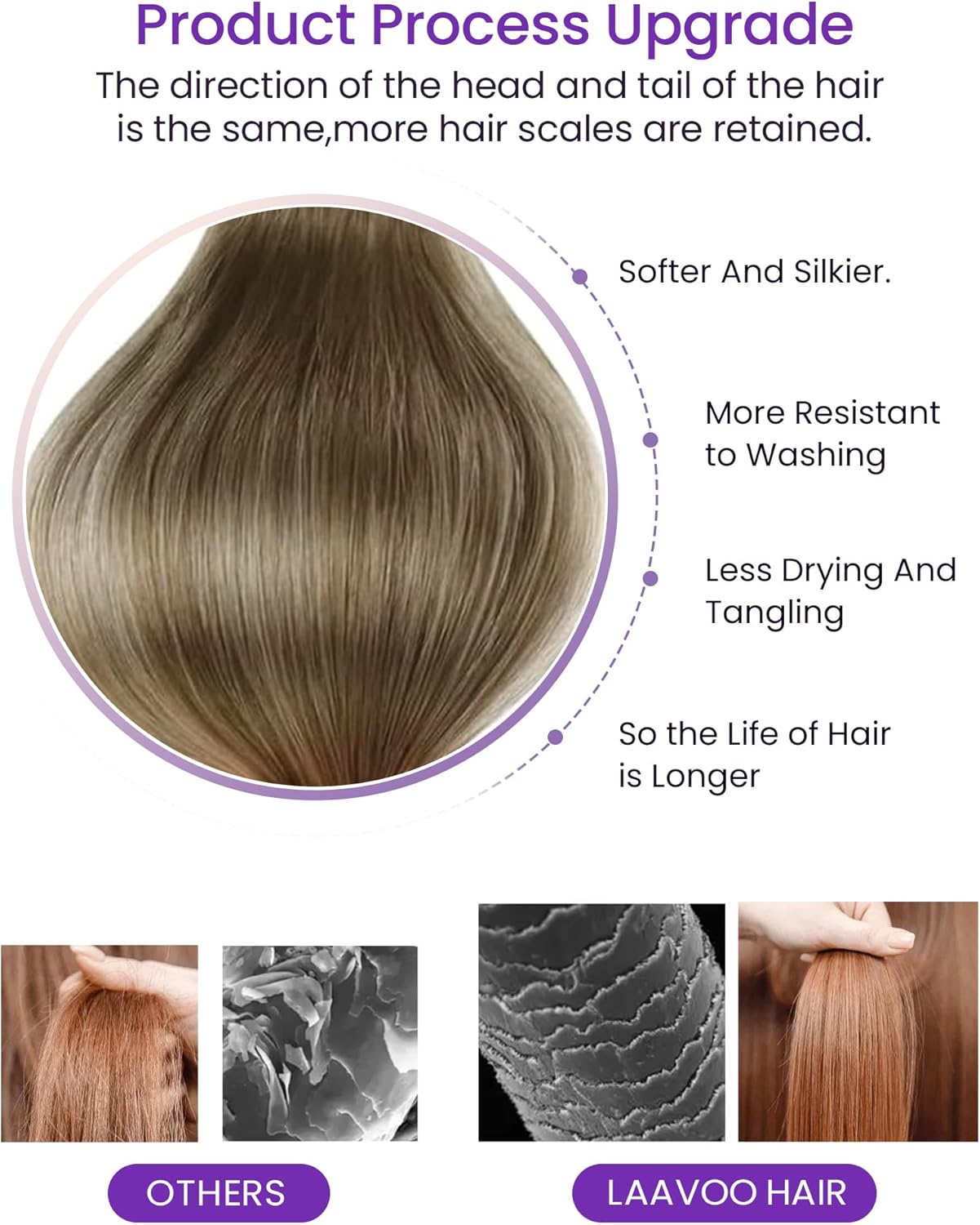 Natural balayage tape hair extensions for short hair