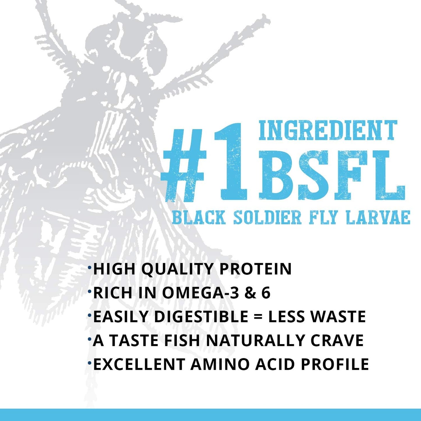 Bug Bites granules with salmon and insect larvae for fish