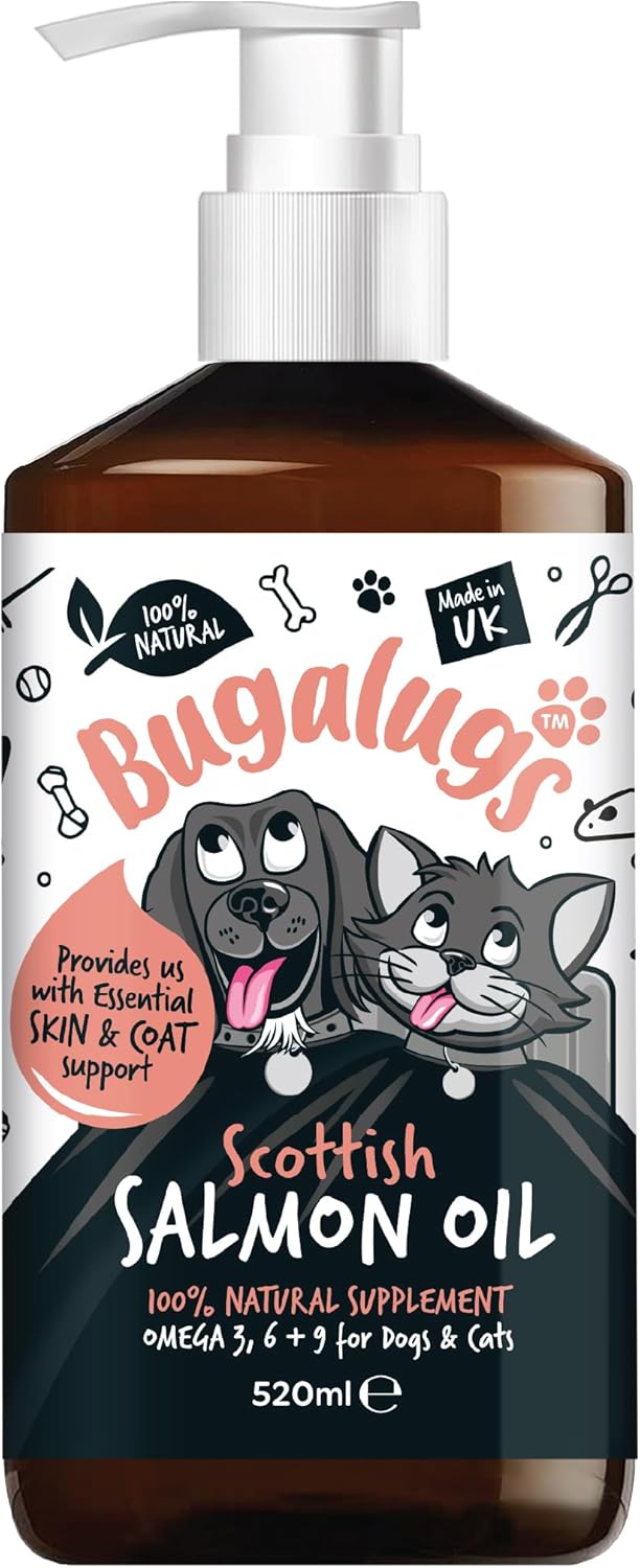 Bugalugs 520ml Scottish salmon oil for dogs and cats