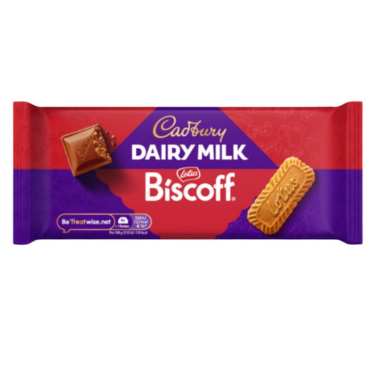 Delicious Cadbury and Biscoff chocolate bar 95g
