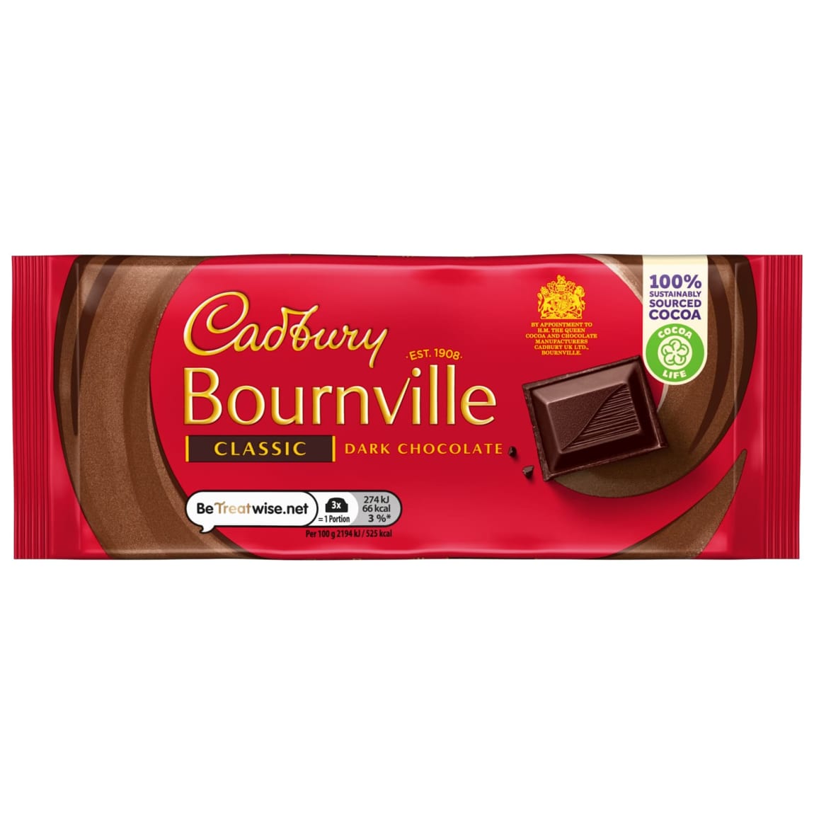 Cadbury Bournville Classic Dark Chocolate 180g rich and indulgent chocolate bar