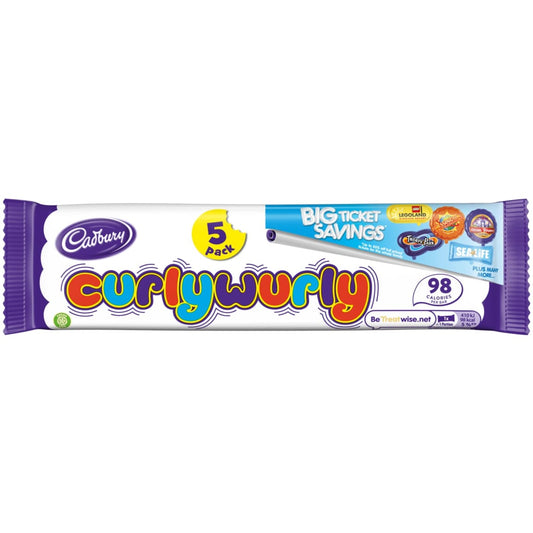 Cadbury Curlywurly 5 Pack chewy caramel chocolate b