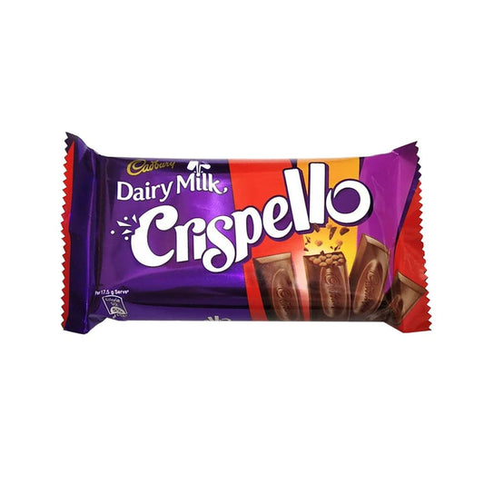 Four fingers of Cadbury Dairy Milk Crispello with crunchy filling
