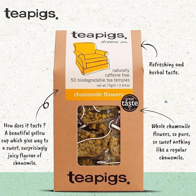 Caffeine-free chamomile tea for relaxation and sleep