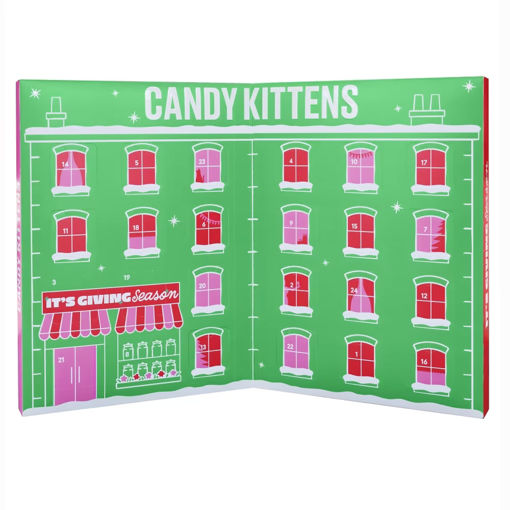264g Candy Kittens Advent Calendar with assorted vegan fruity flavours