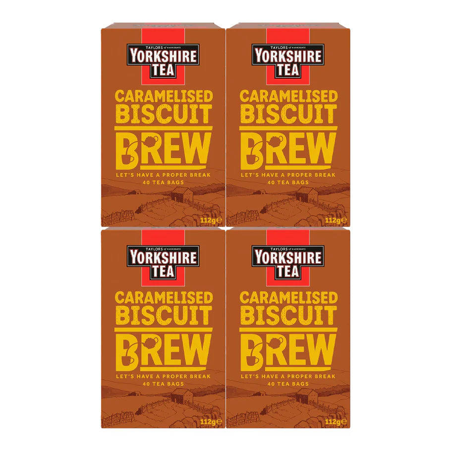 Yorkshire Tea Caramelised Biscuit Brew black tea bags with natural flavouring