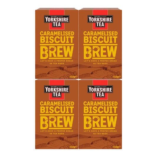 Yorkshire Tea Caramelised Biscuit Brew black tea bags with natural flavouring