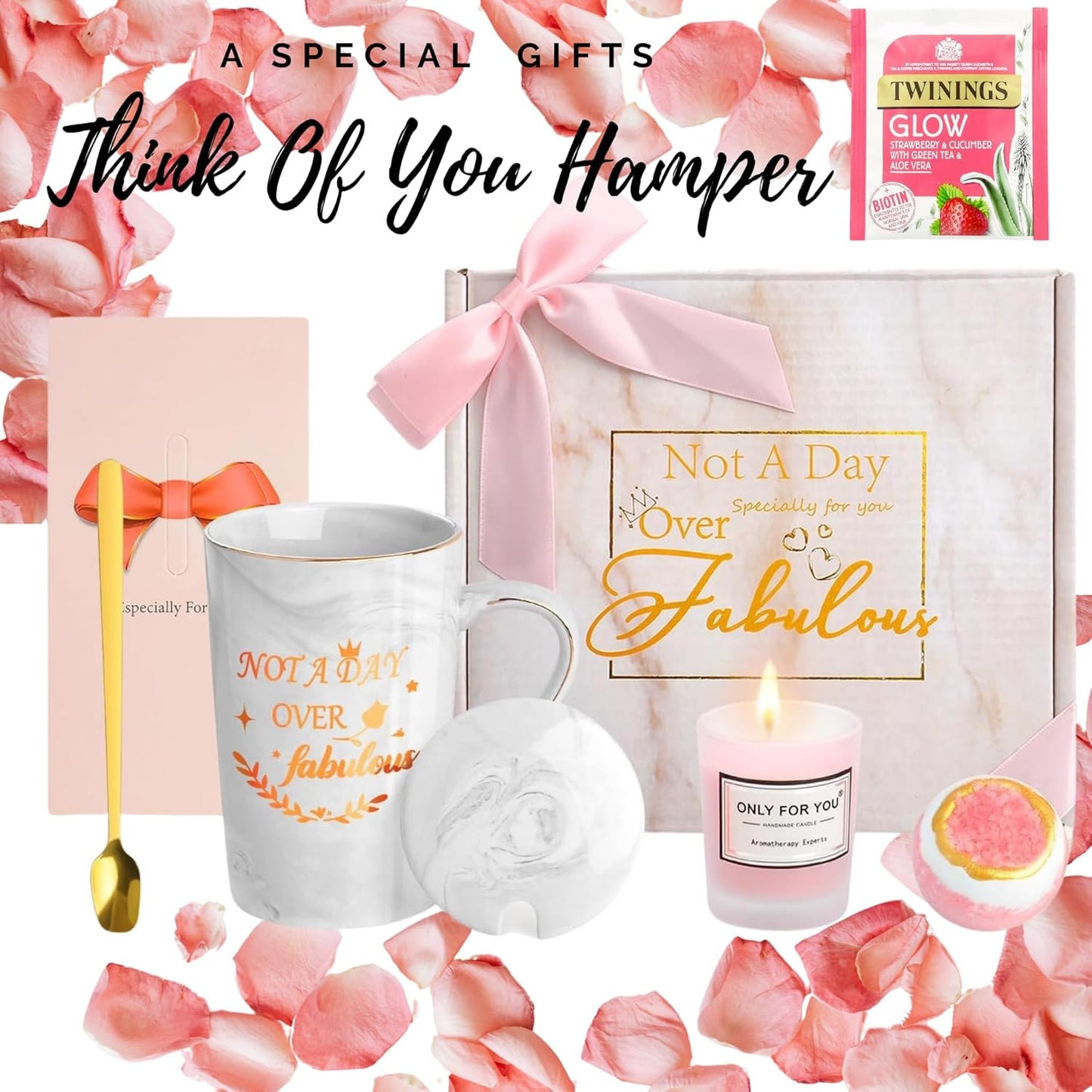 Care hamper gift box with assorted sweets and snacks