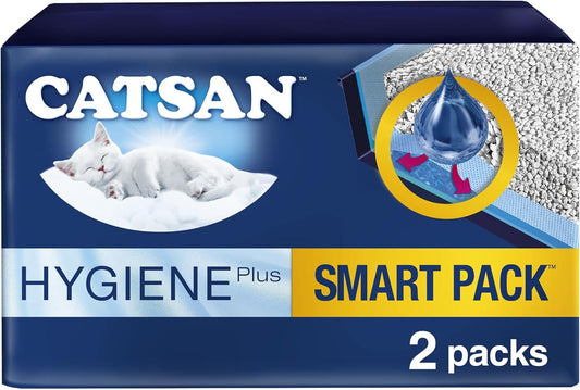 CATSAN non-clumping hygiene cat litter 2x4L Smart Pack with liners