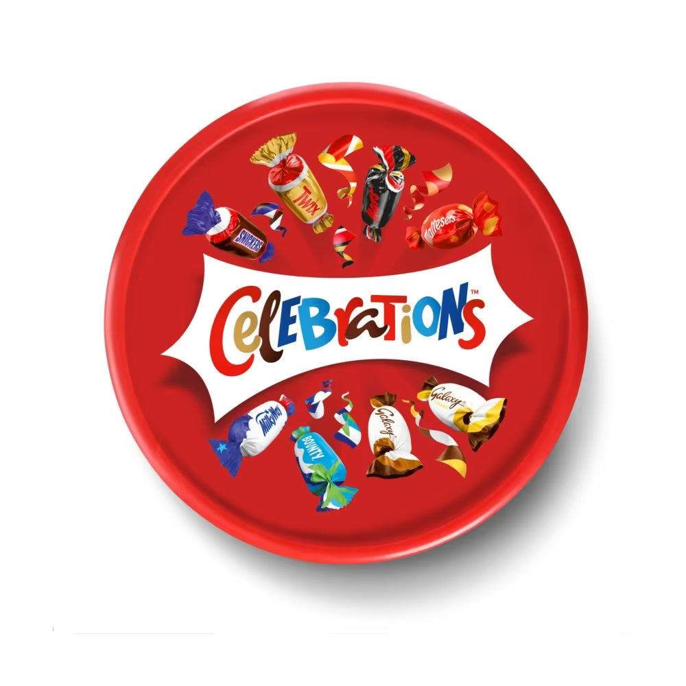 Celebrations assorted milk chocolate and biscuit bars 500g tub