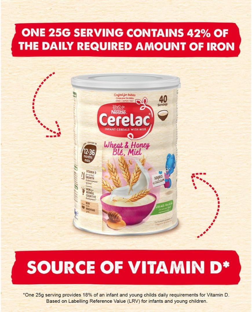 instant baby cereal with milk and honey for toddlers