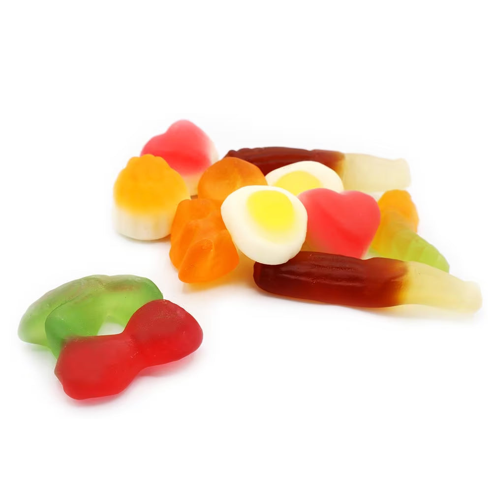 Jelly Mix Bag 1kg featuring chewy and foamy fruit flavour candies
