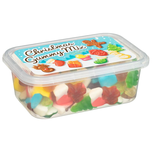Christmas Gummy Mix Tub 450g assorted festive fruit sweets