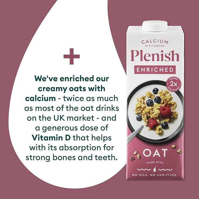 organic fortified oat milk by plenish 1 litre