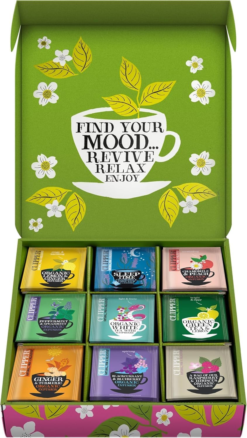 Clipper organic herbal and green tea gift box