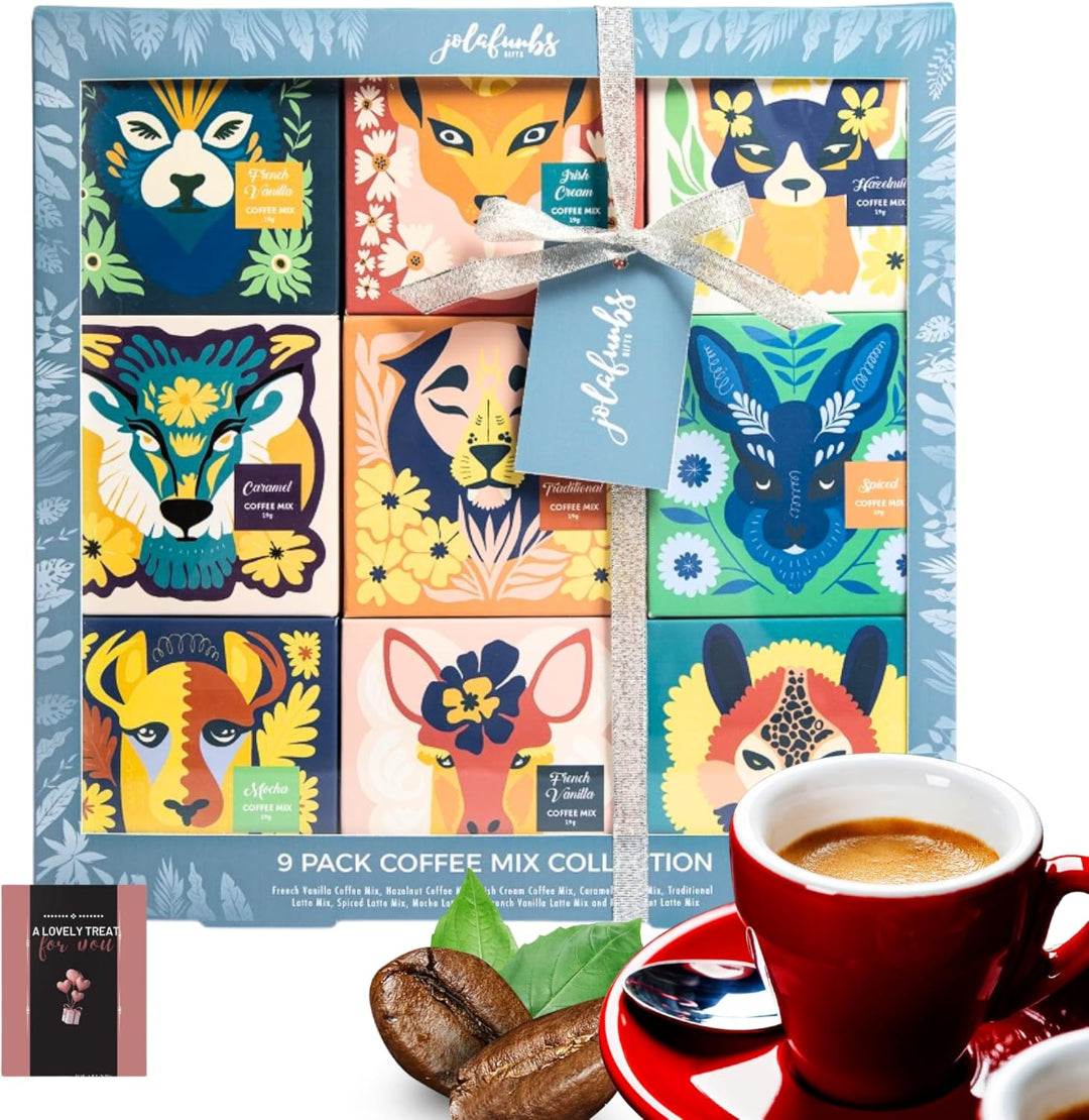 Perfect gift for coffee lovers featuring a selection of instant coffees by JOLAFUNBS
