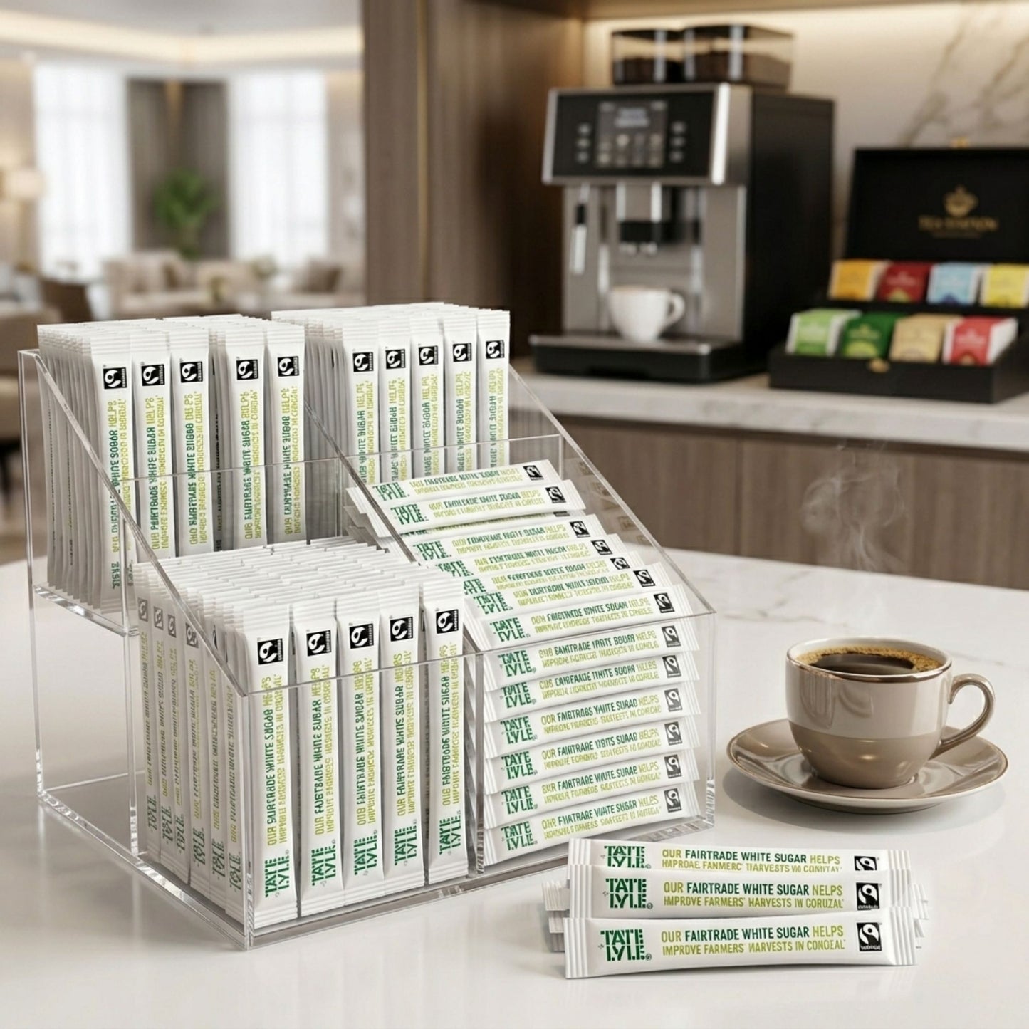 Tate and Lyle white sugar sticks in 1000 pack format