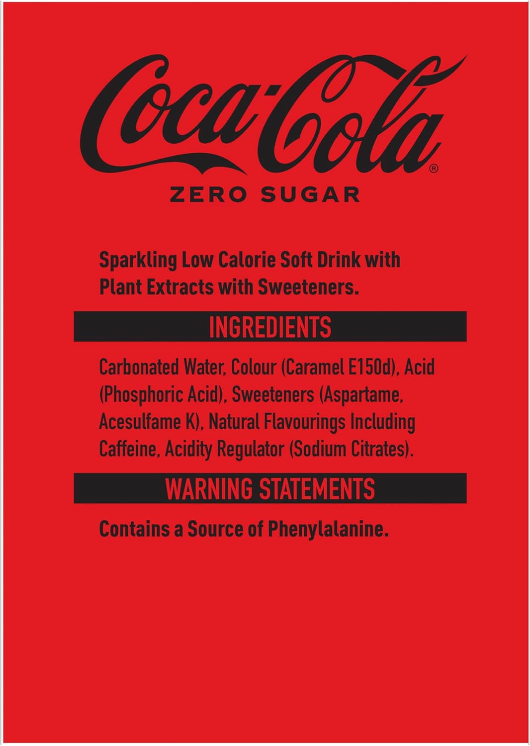Coca-cola low calorie soft drink