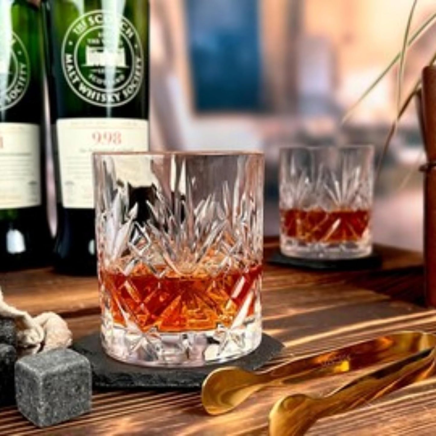 Whiskey cooling stones and tumbler gift set for Father’s Day