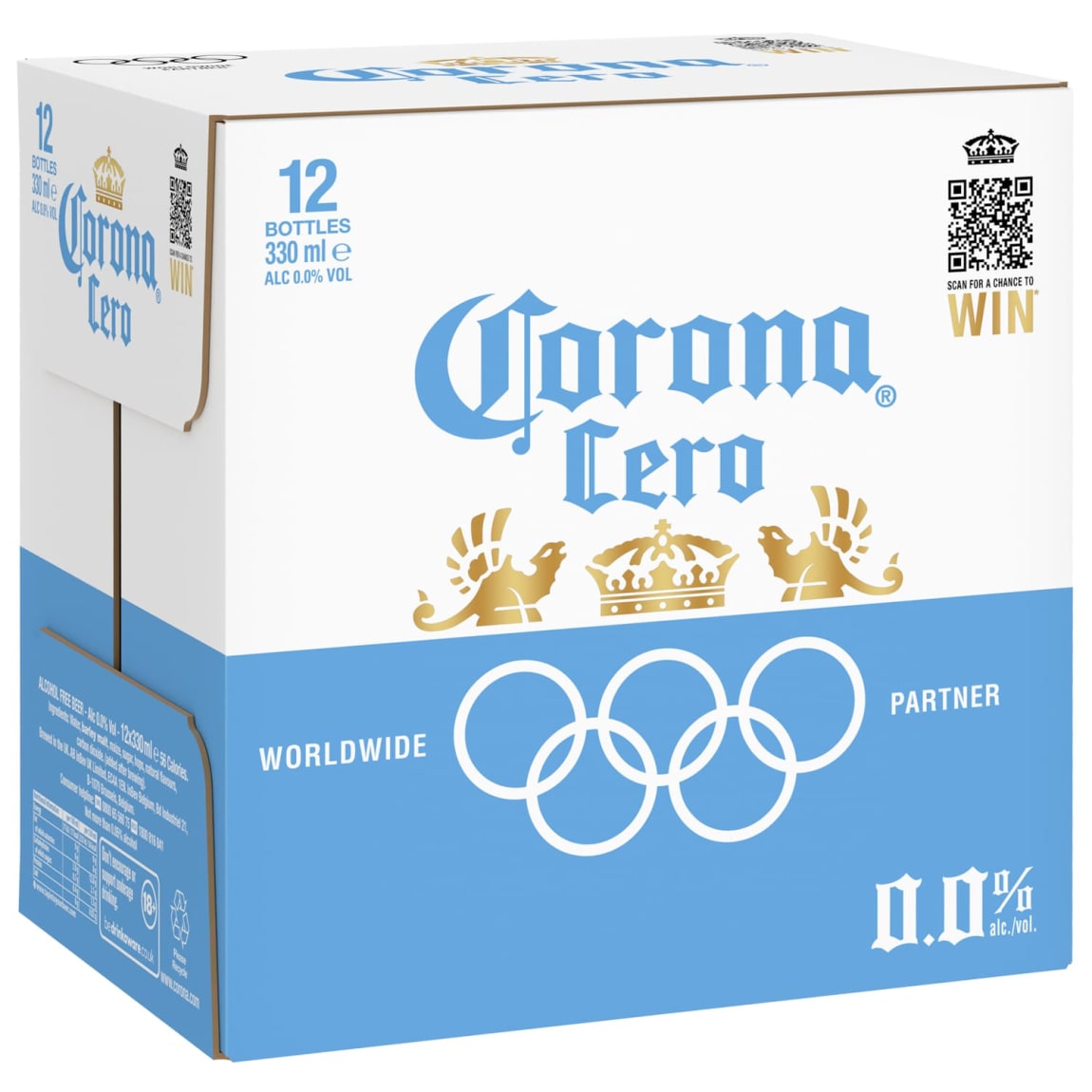 Corona Cero 12-pack alcohol-free Mexican lager 330ml each