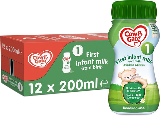 cow and gate first infant milk ready to use 12 pack