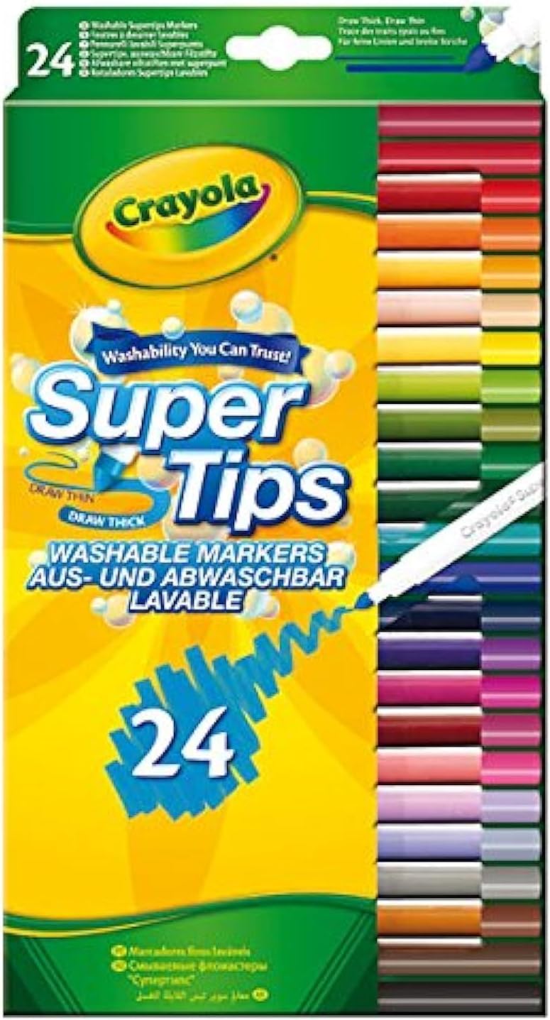crayola supertips washable markers 24 assorted colours