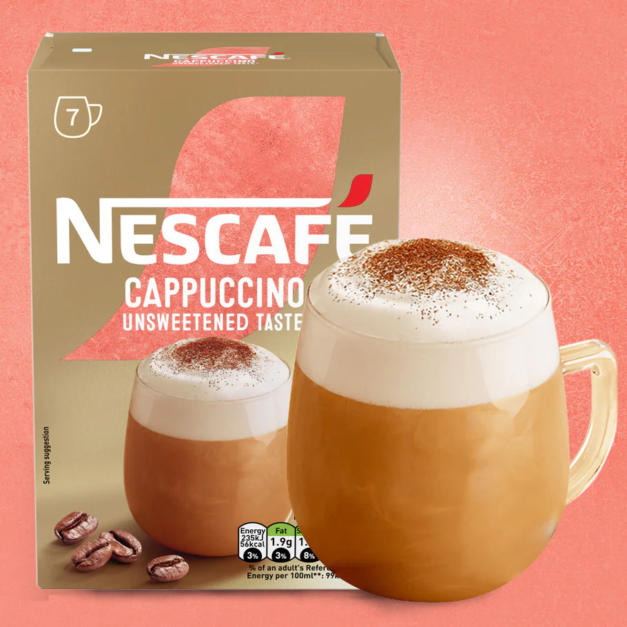 Frothy sugar-free cappuccino drink