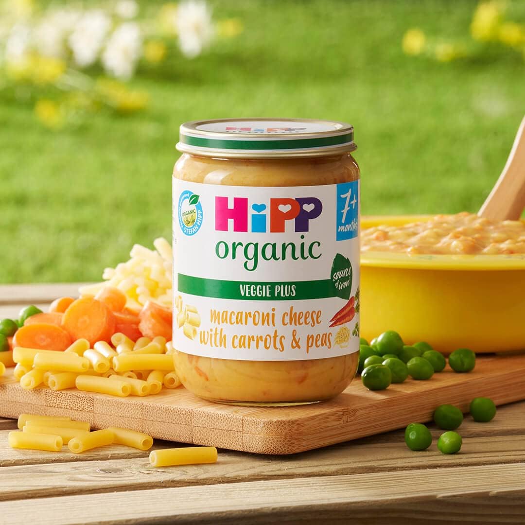 hipp baby meal with cheese pasta and vegetables