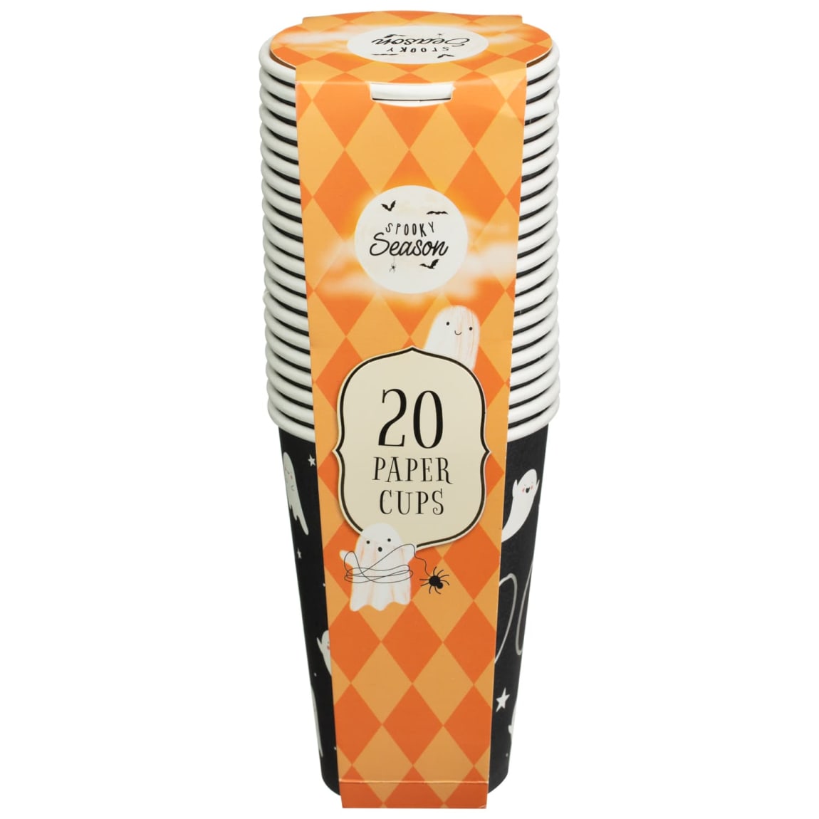 Spooky Season Paper Cups 20-pack with festive Halloween designs
