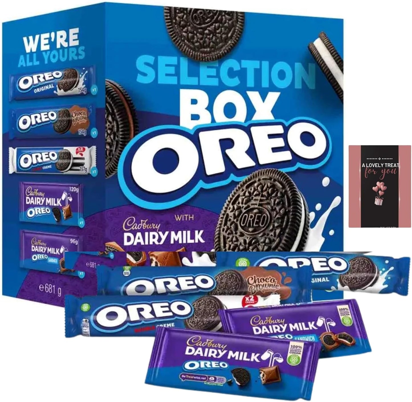 Dairy Milk and Oreo chocolate biscuit gift box selection