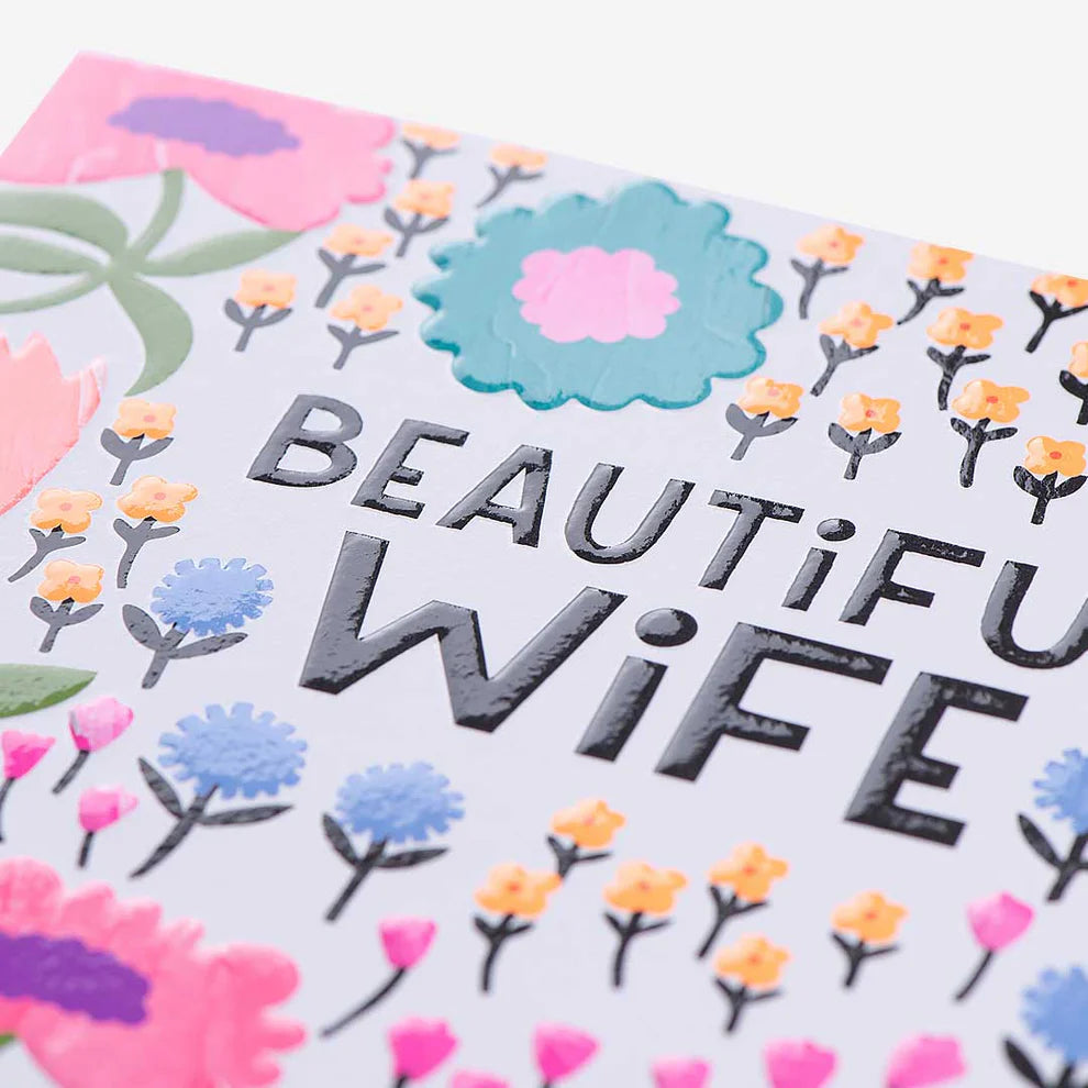 Ditsy Floral Wife Birthday Card, perfect birthday cards for her and thoughtful cards for mums birthday celebrations.