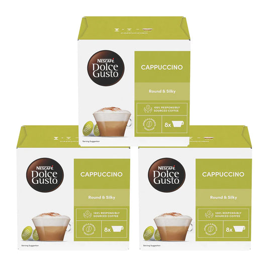 Dolce Gusto Cappuccino coffee pods case of 3x8