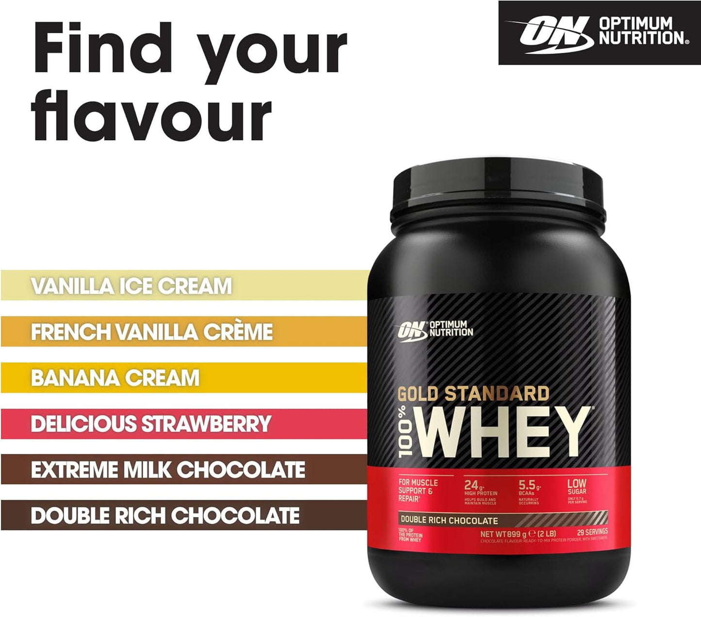 High-protein supplement with indulgent Double Rich Chocolate taste